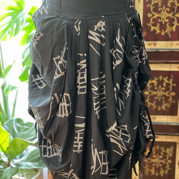 Skirt - elastic back with pockets and retro design - Picture 6 of 7